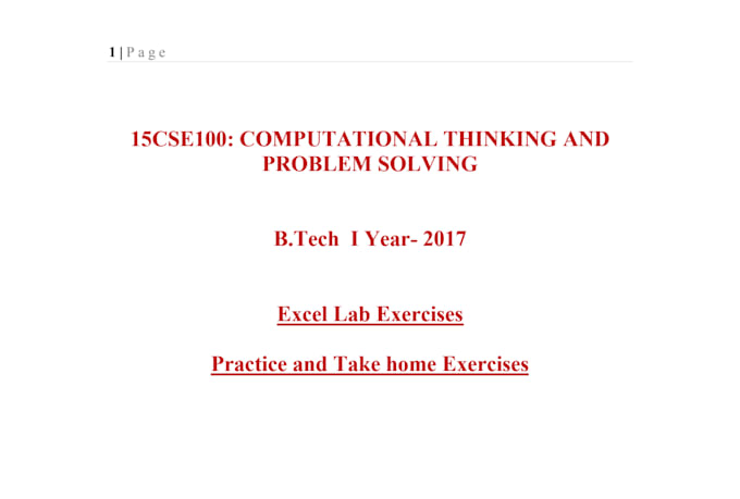 perform any excel or data entry program